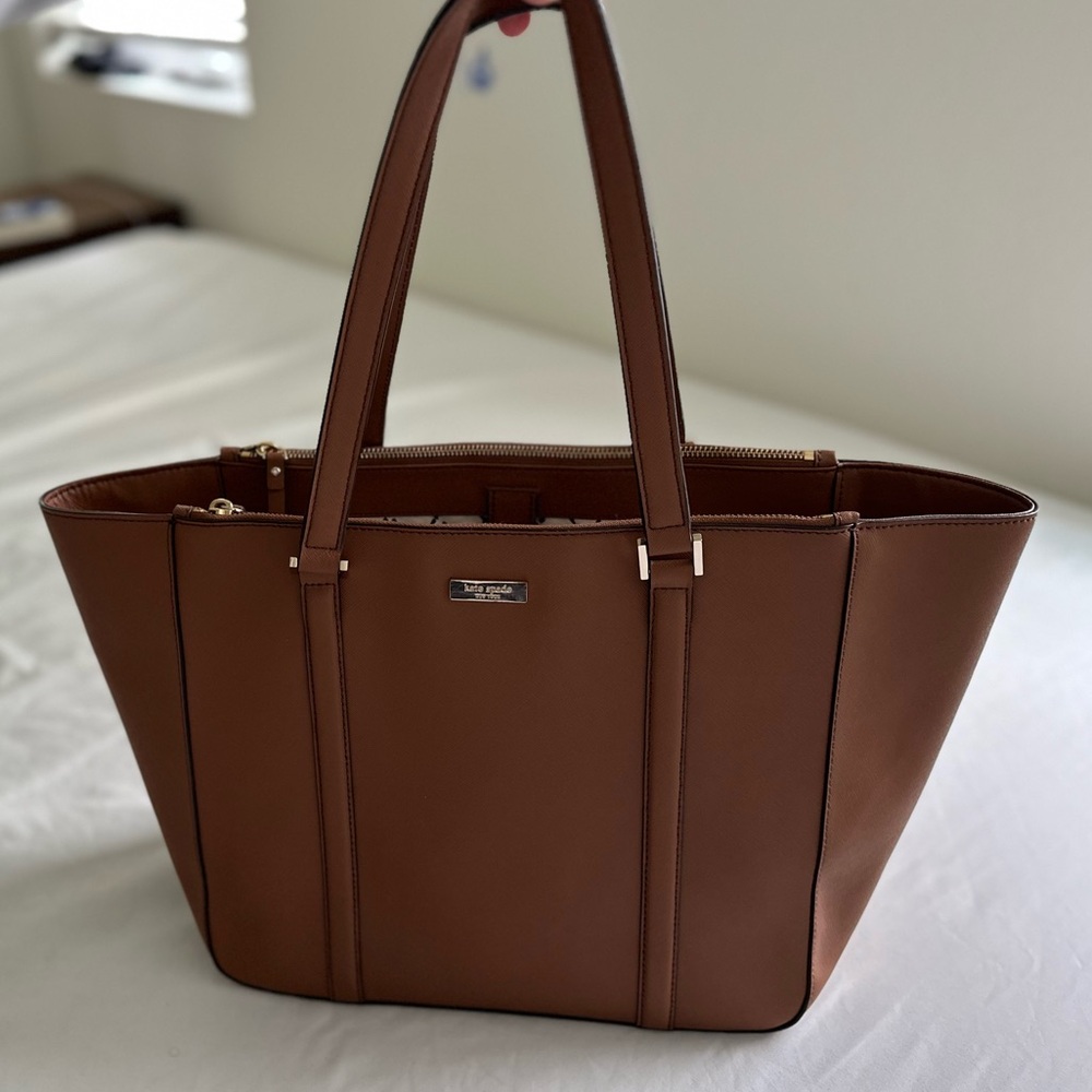Kate Spade Brown Leather Tote Bag